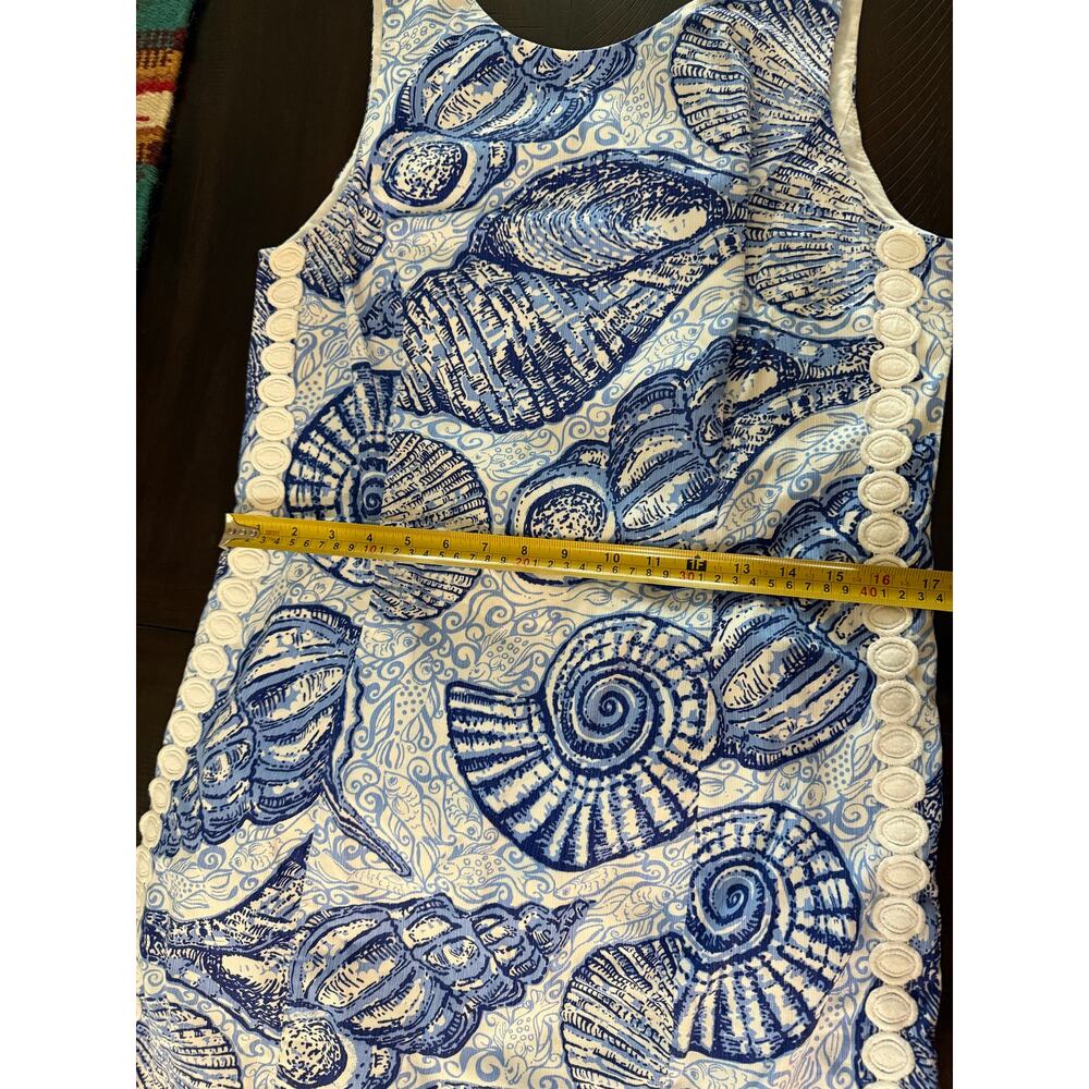 Lilly Pulitzer Mila Shift Dress Blue Peri Pop Up Stuffed Shells White *size 6 - Picture 13 of 15